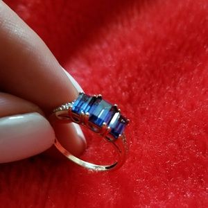 Natural Topaz Silver Ring